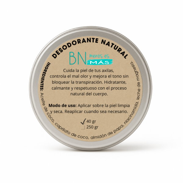 Desodorante Natural para Axilas Sensibles