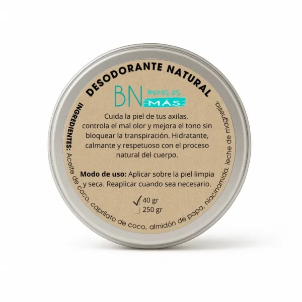 Desodorante Natural para Axilas Sensibles